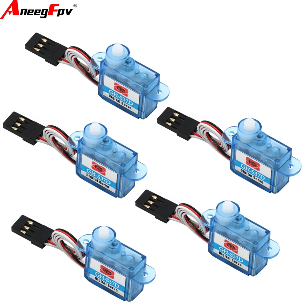 

10 шт. микро сервопривод GH-S37D мини цифровой сервопривод 3,7 г для радиоуправляемого самолета, вертолета, лодки, управление самолетом, направление полета