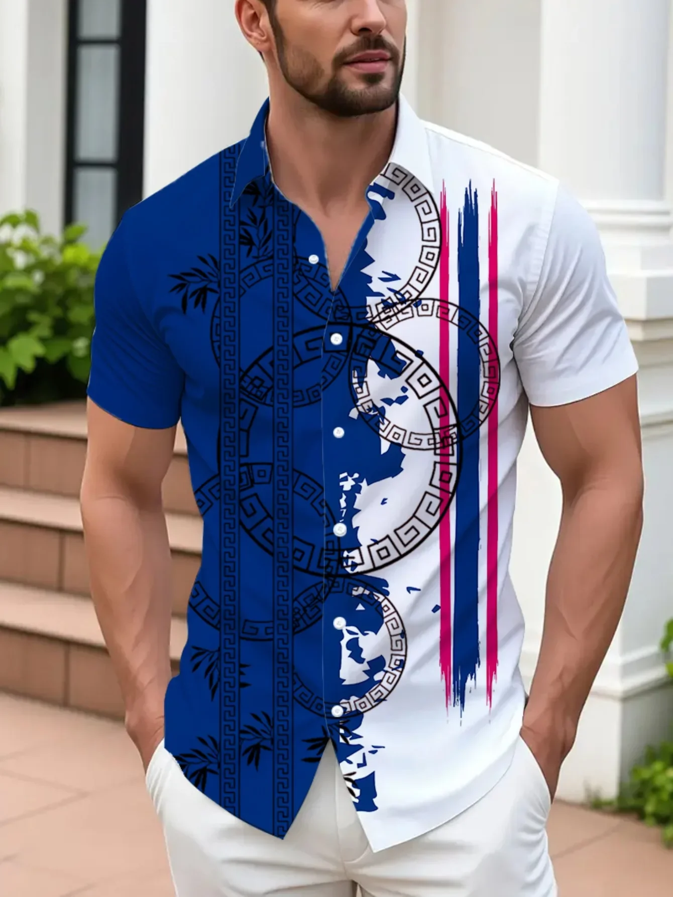 

Men's Hawaiian Shirt 2026 Summer Collection Casual Man Women Short Sleeve Vibrant Beach Party Print Fashion Tops