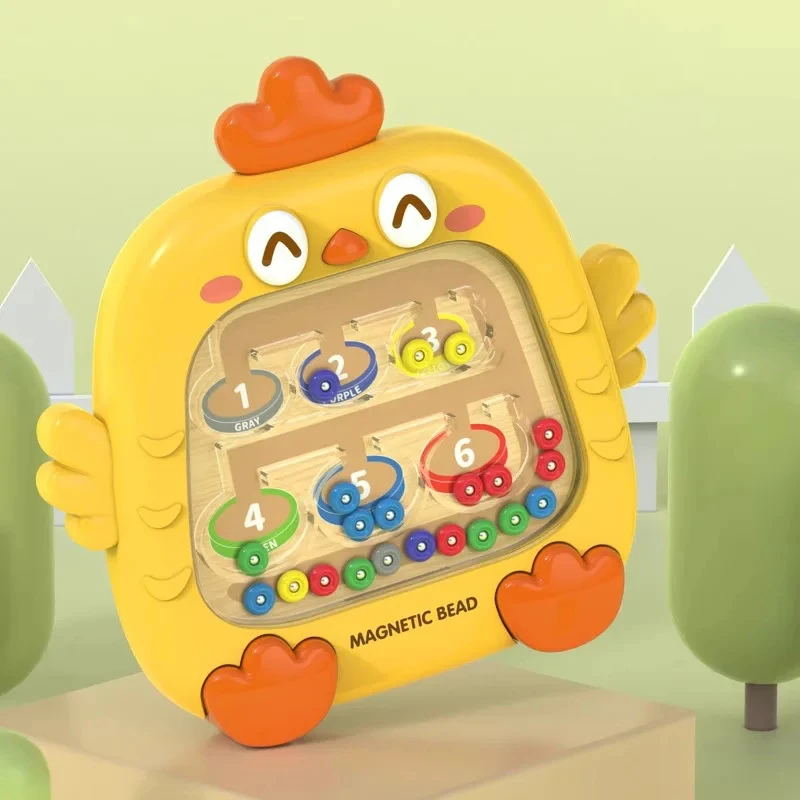 Jogos de classificação montessori, número de cor magnética, labirinto, caneta, contas móveis, habilidades motoras finas, brinquedos educativos para crianças, presente