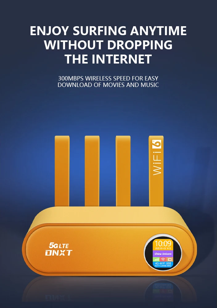 4G Mobiler WLAN-Router 300 Mbit/s 4G LTE Russland WiFi6 WLAN-Router Tragbarer MiFi-Modem Mobiler WLAN-Hotspot mit SIM-Kartensteckplatz