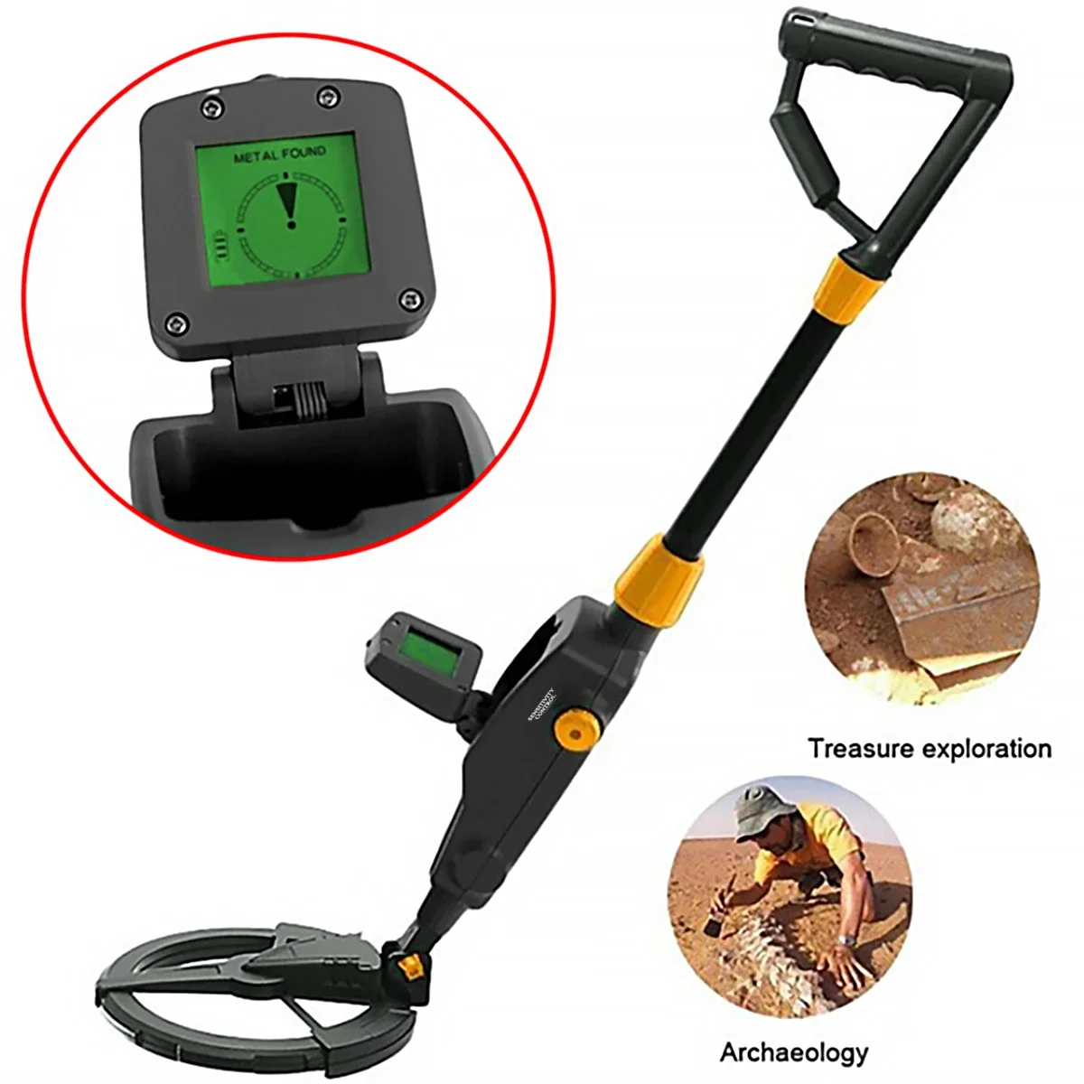 Imagem -06 - Detector de Metais para Crianças Detector de Metais Ajustável de Alta Precisão com Display Lcd à Prova Impermeável Água Bobina de Busca Detector de Metais para