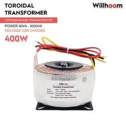 400W Toroidal transformer Single Output 9V 12V 15V 18V 24VPure Copper Wire Audio Amplifier Transformer Input 220V 110V Ring Core