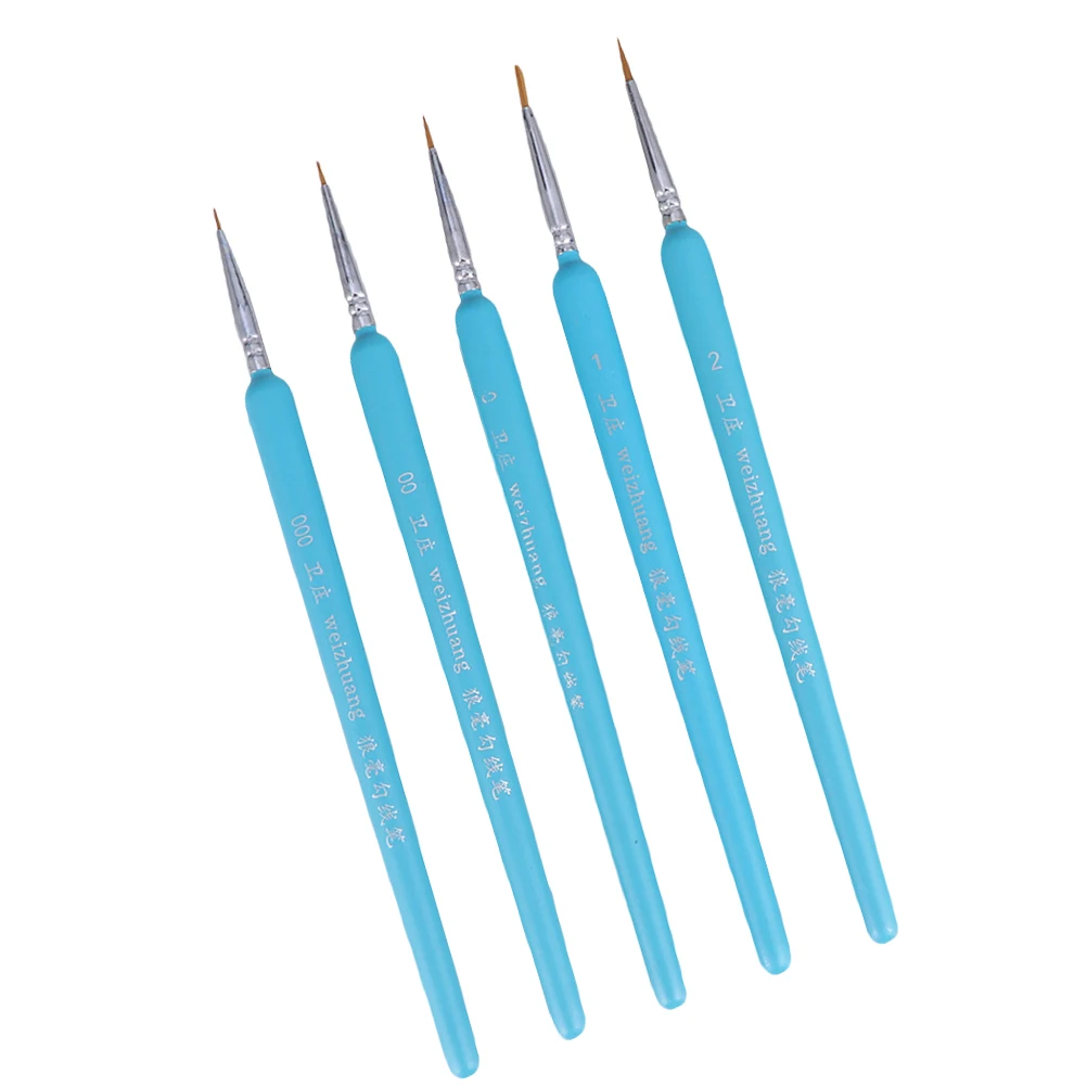 

5pcs Painting Brushes Set for Acrylic Watercolor Oil Gouache Fine Detailing Brushes Travel for Beginners