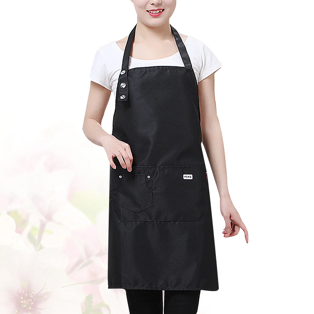 

Waterproof Oilproof Apron Premium Material Back Tie Cooking Housework Adults Easy Clean Dustproof Pockets Standard
