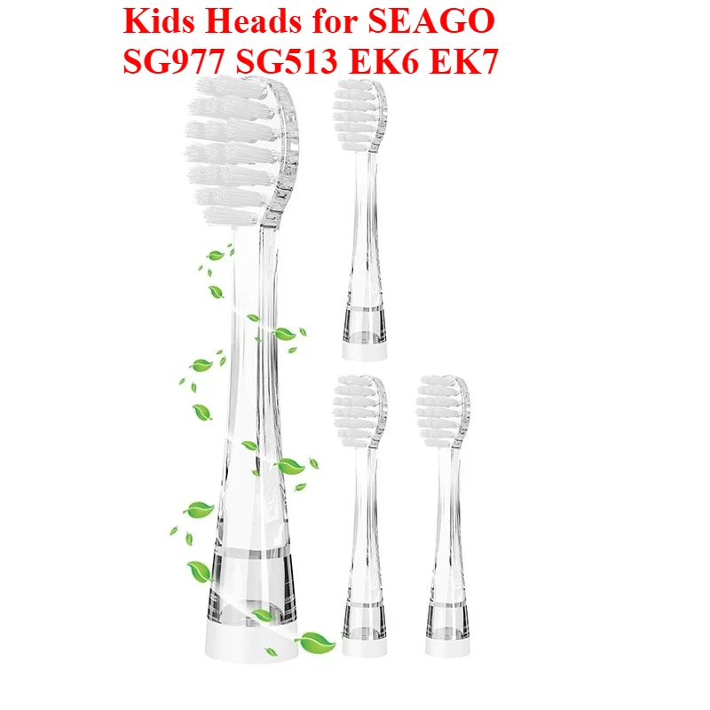 

Сменные насадки для детских зубных щеток SEAGO SG977, SG513, EK6, EK7 для малышей, совместимые с электрическими зубными щетками SEAGO