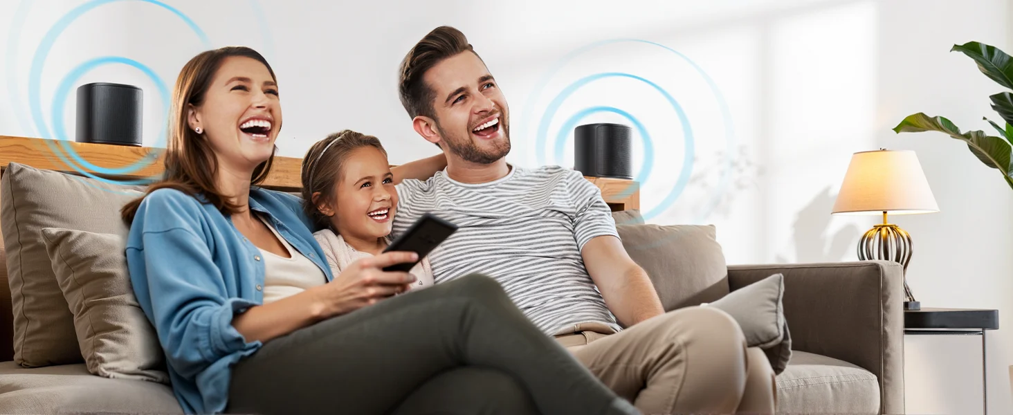 7.1-Channel Dolby Atmos Surround Sound System for TV with 4 Surround Speakers and Home Theater Subwoofer, 420W Peak Power, HDMI eARC, Voice Control, Bass Boost, App Control, 2026 Model