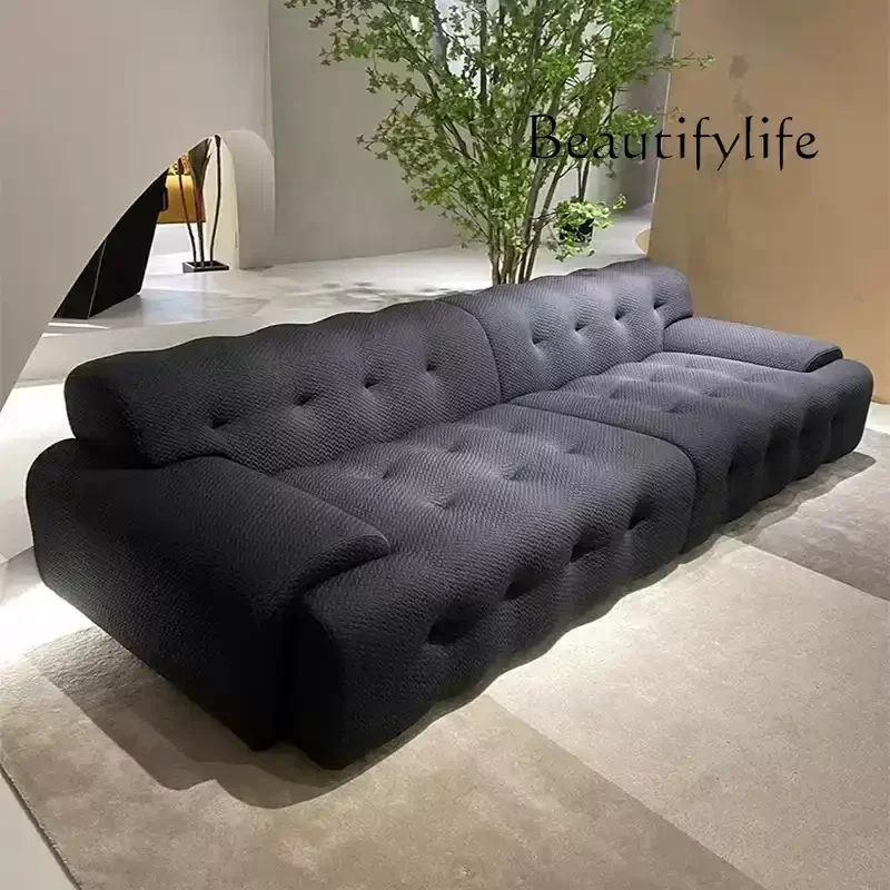 

Italian minimalist fabric sofa modern simple size apartment living room designer creative fashion advanced