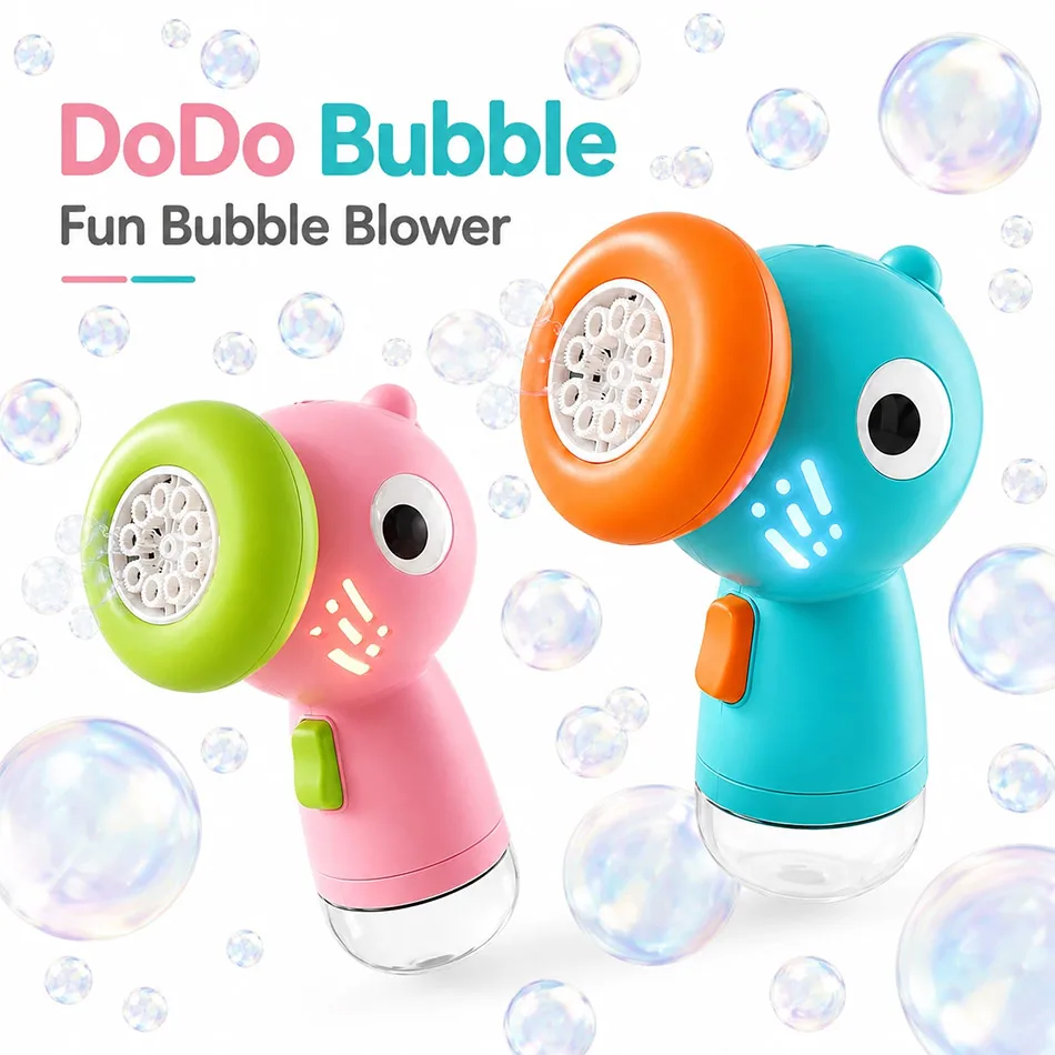 2026 Bubble Handheld Bubble Machine, Electric Bubble Gun, Outdoor Wedding Party Toy(Battery not included)