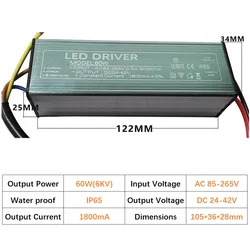 LED定電流ドライブを備えた独立電源,電源,3コア,防水ドライバー,街路灯,20w-100w