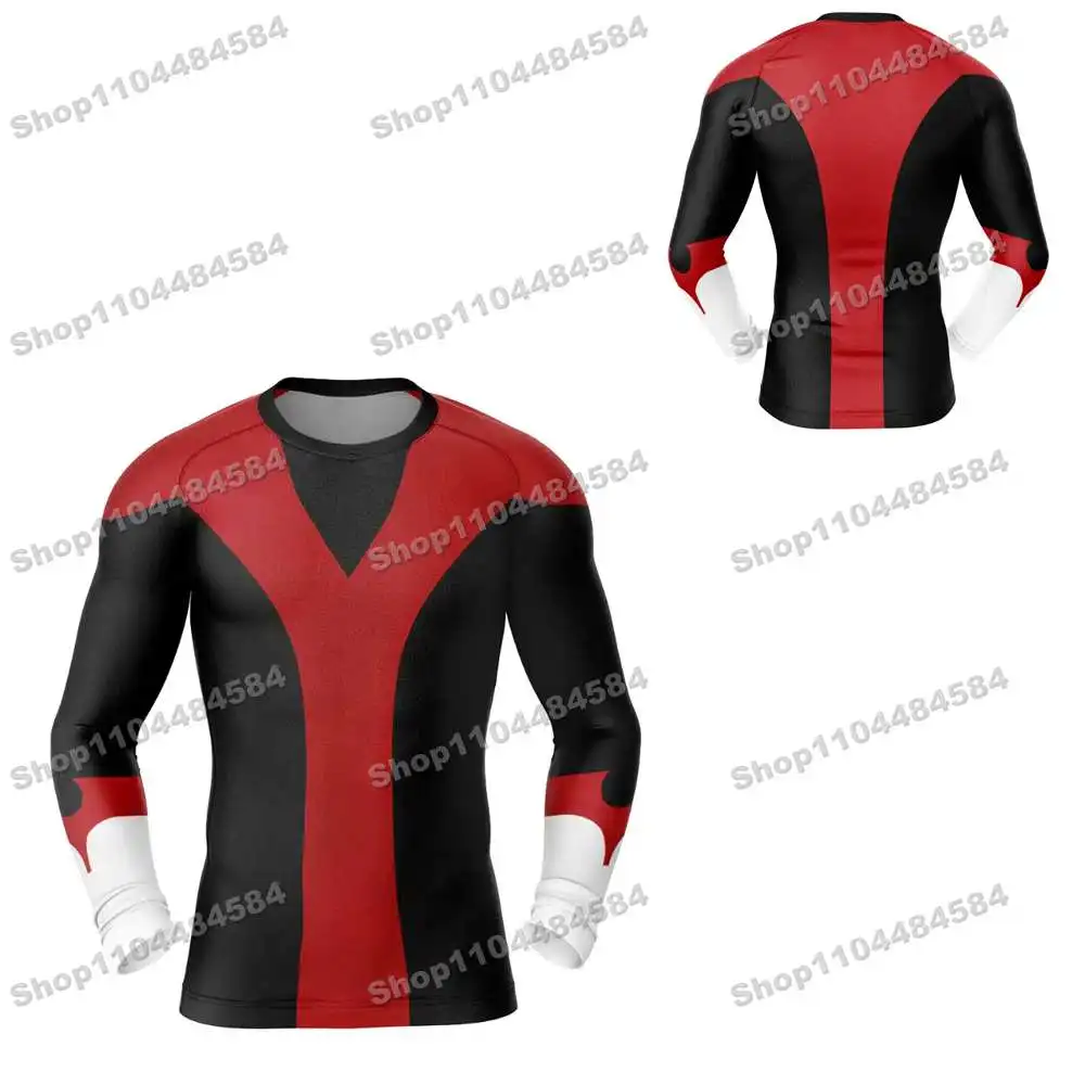Novos Conjuntos de Fitness Masculinos 4th Pop Cartoons Guard WWF: Rash Guards, Camisetas de Surf, Camisetas de Praia, Moda Praia, Roupa de Mergulho, para Academia, MMA, BJJ e Jiu Jitsu
