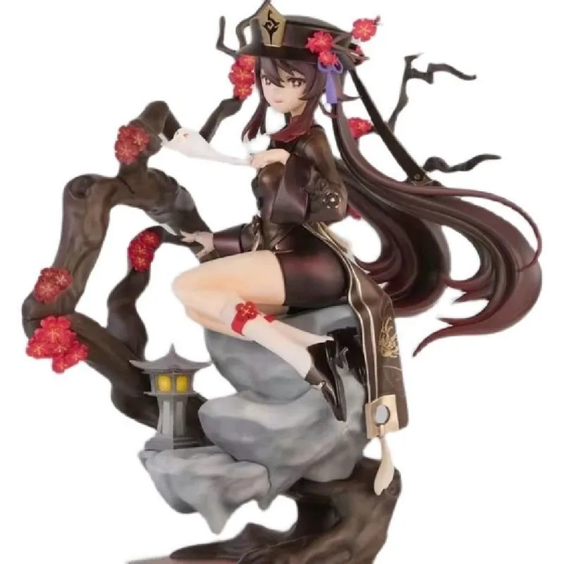 22 Cm Game Genshin Impact Hutao Figure Wang Sheng Hall Master Desktop Figurines Pvc Model Dolls Kid Gift Toy