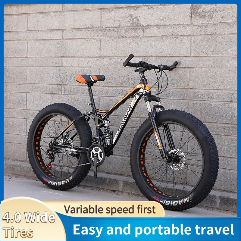 

Mountain bike off-road beach snowmobile 4.0 with large tires and dual shock absorption suitable for both students
