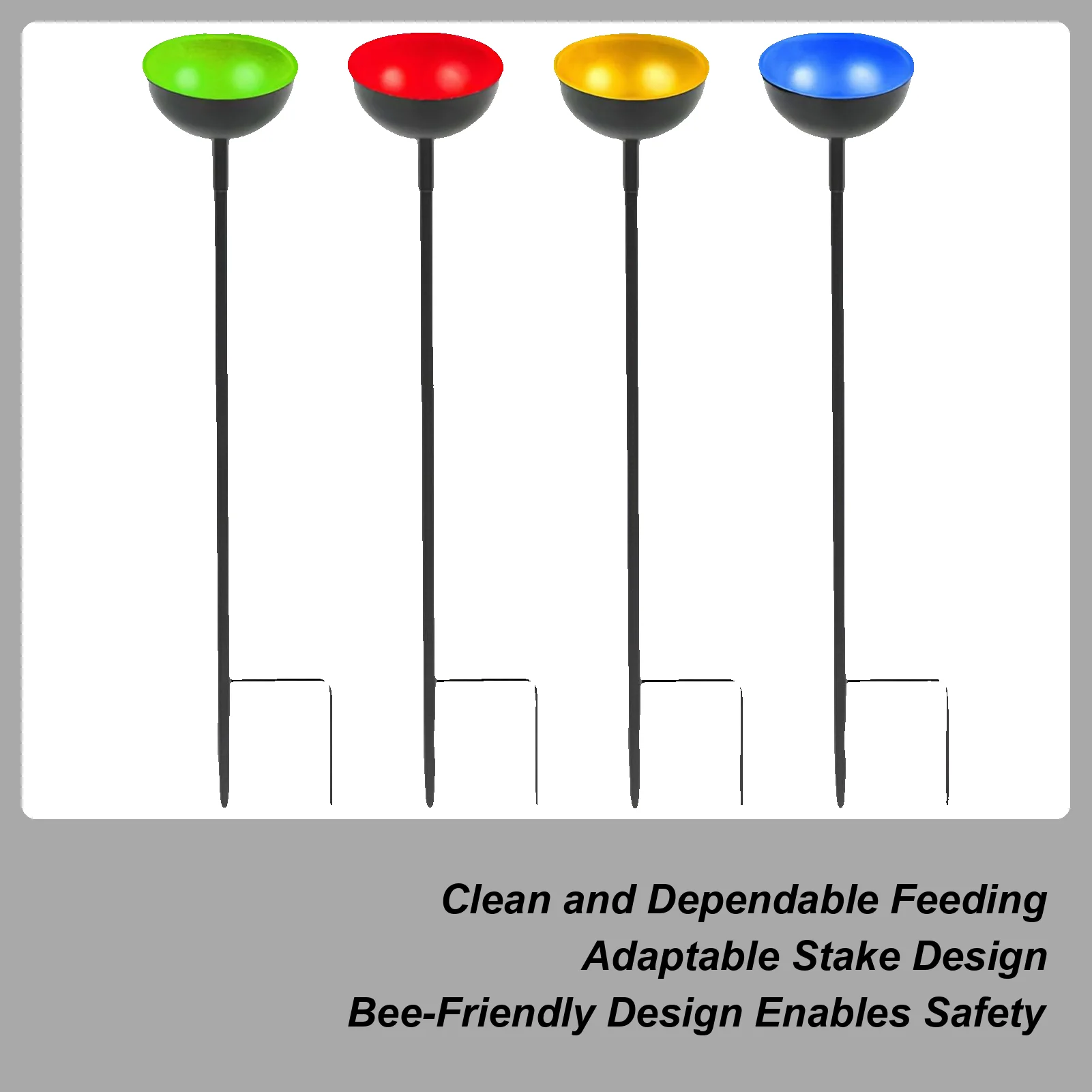 

Bee Feeder For Garden 4 Pieces Garden Pollinator Waterer Rustproof Pollinator Feeding Outdoor Decor For Courtyard Backyard Yard