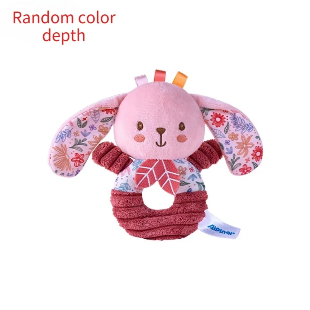 Nuovo giocattolo di peluche neonato con anello a manovella rosa, campana ad anello a mano per bambini da 0 a 1 anno, adatto per il regalo di Capodanno del bambino