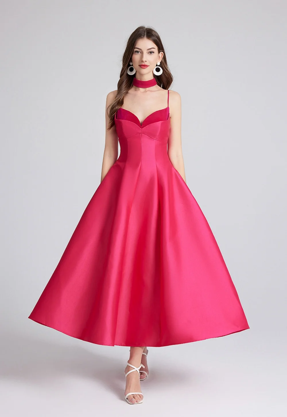 

Women's Retro Elegant Slim Dress Sexy Backless Halter Gown A-line Party Dresses