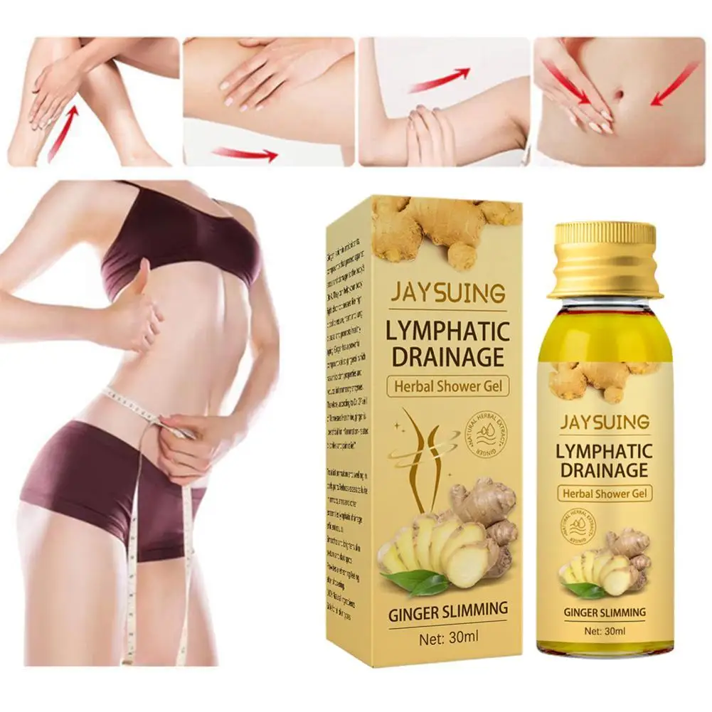 Ginger Slimming Losing Weight Cellulite Remover Lymphatic Drainage Herbal Shower Gel Beauty Health Firm Body Care