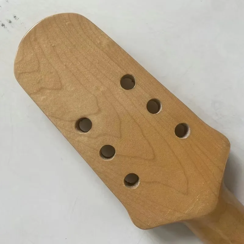 RN638 Custom Order 22 Frets Electric Guitar Neck Unfinished Version No Frets with Tiny Damages for DIY