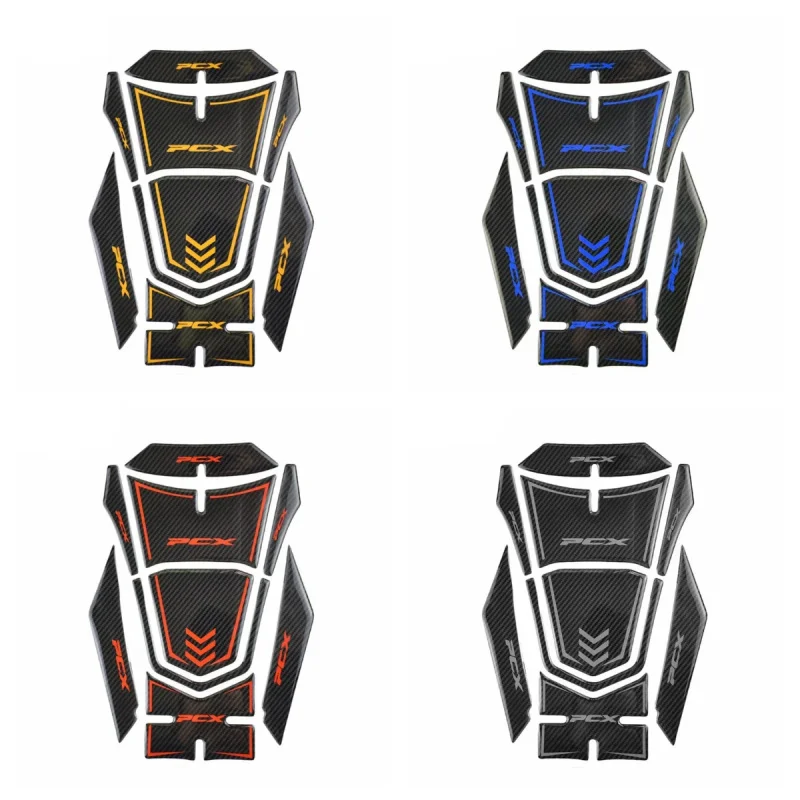 Motorcycle Carbon Fiber Middle Anti Slip Fuel Oil Tank Pad Decal Protector Sticker Pads FOR HONDA PCX160 PCX 160 2021 2022 2023