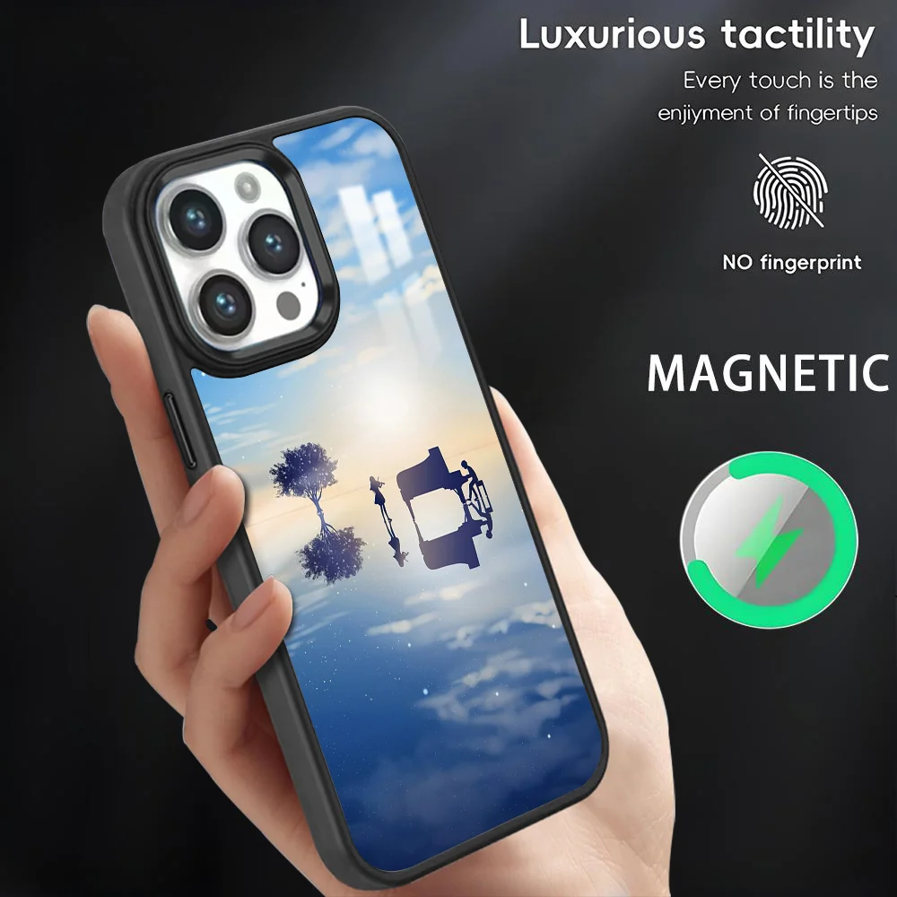 

Y-Your Lie in April Phone Case For iPhone 16 15 14 13 12 11 Pro Max Plus Mini Magnetic Magsafe Wireless Charging Cover Coque
