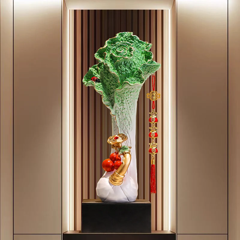 

Sculpture,Cabbage,Wealth Attraction Decoration,Home,Living Room,Entrance,TV Cabinet,Office,Ruyi Baicai Decorations Customized