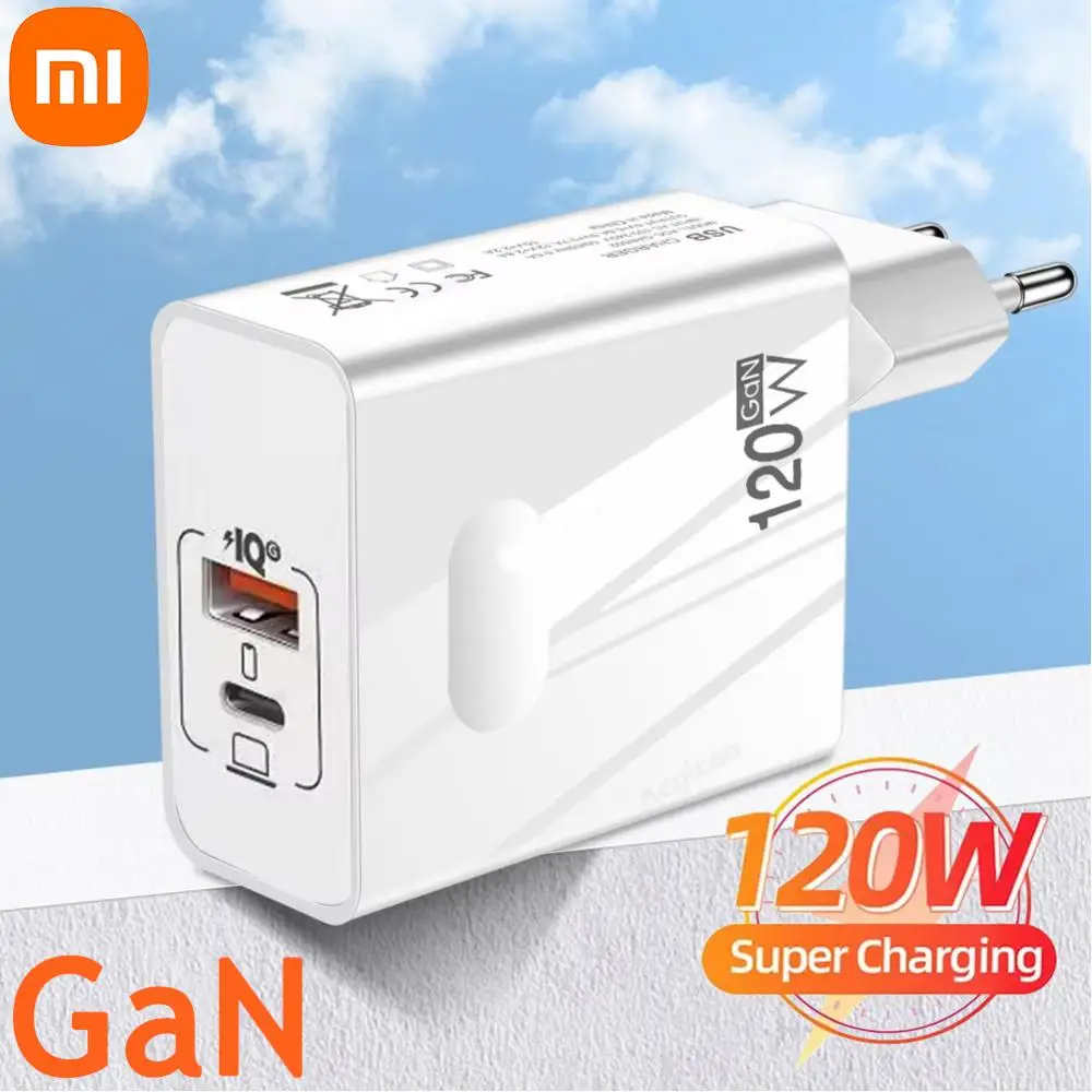 Xiaomi 120W Fast Charger USB Type C PD Cable EU Hypercharge Quick Charge 3.0 Adapter For iPhone Samsung Oneplus Pixel Cellphones