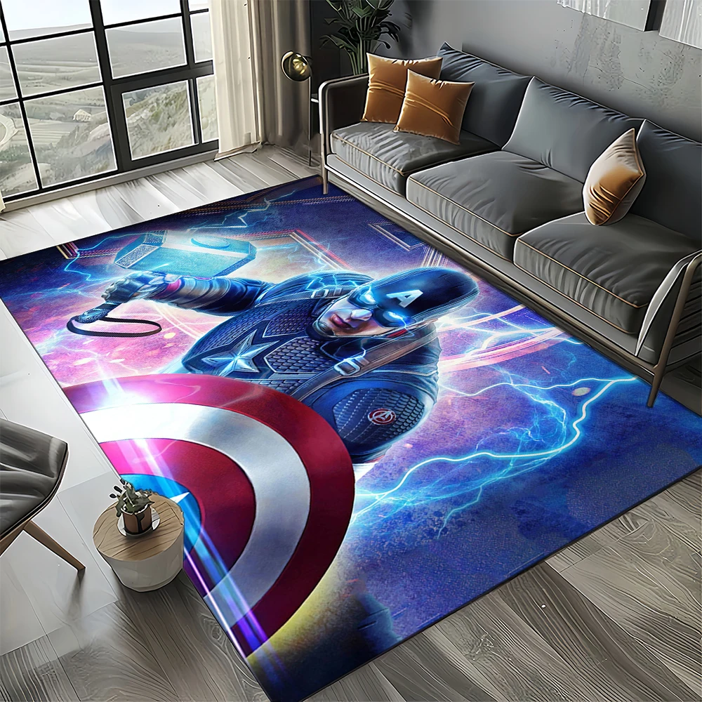 3D Marvel 27 Style Venom Captain SuperHero Carpet Rug for Bedroom Living Room Home Sofa Decoration,kids Large Decor Floor Mat HD