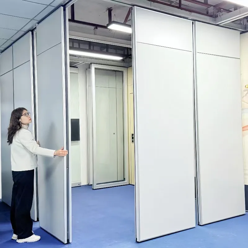 

Movable acoustic sliding division folding protective area partition office