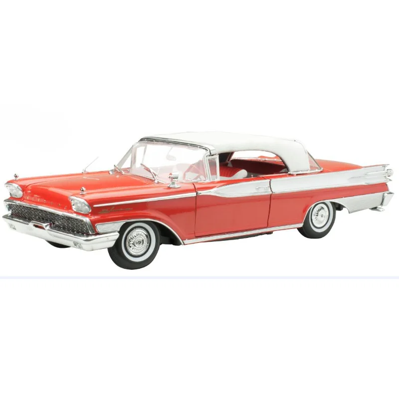 

Масштаб 1/18, платиновая версия роскошного автомобиля, 1959, Mercury, ретро-автомобиль, литой под давлением сплав, купе, модель игрушек, коллекция дисплеев