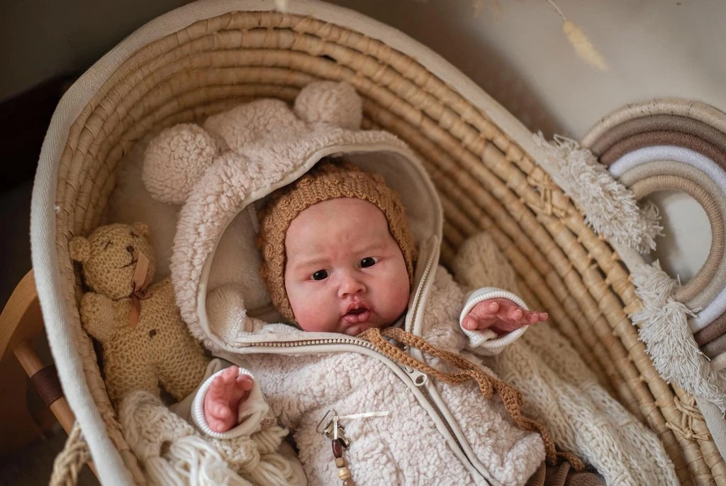 NPK 24'' Handmade High Quality Blue Sparrow Lifelike Reborn Toddler Body 3D Skin with Visible Veins Collectible Art Doll