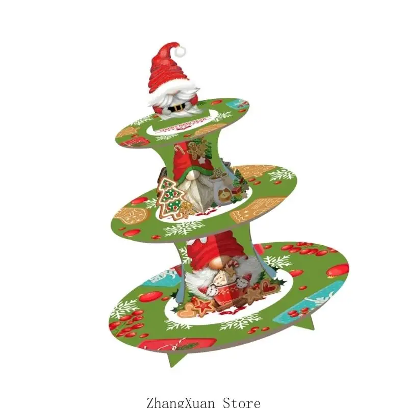 Weihnachtsdessertständer mit Weihnachtscharakter-Kunst für süße Tische 3XUF – Detail 7