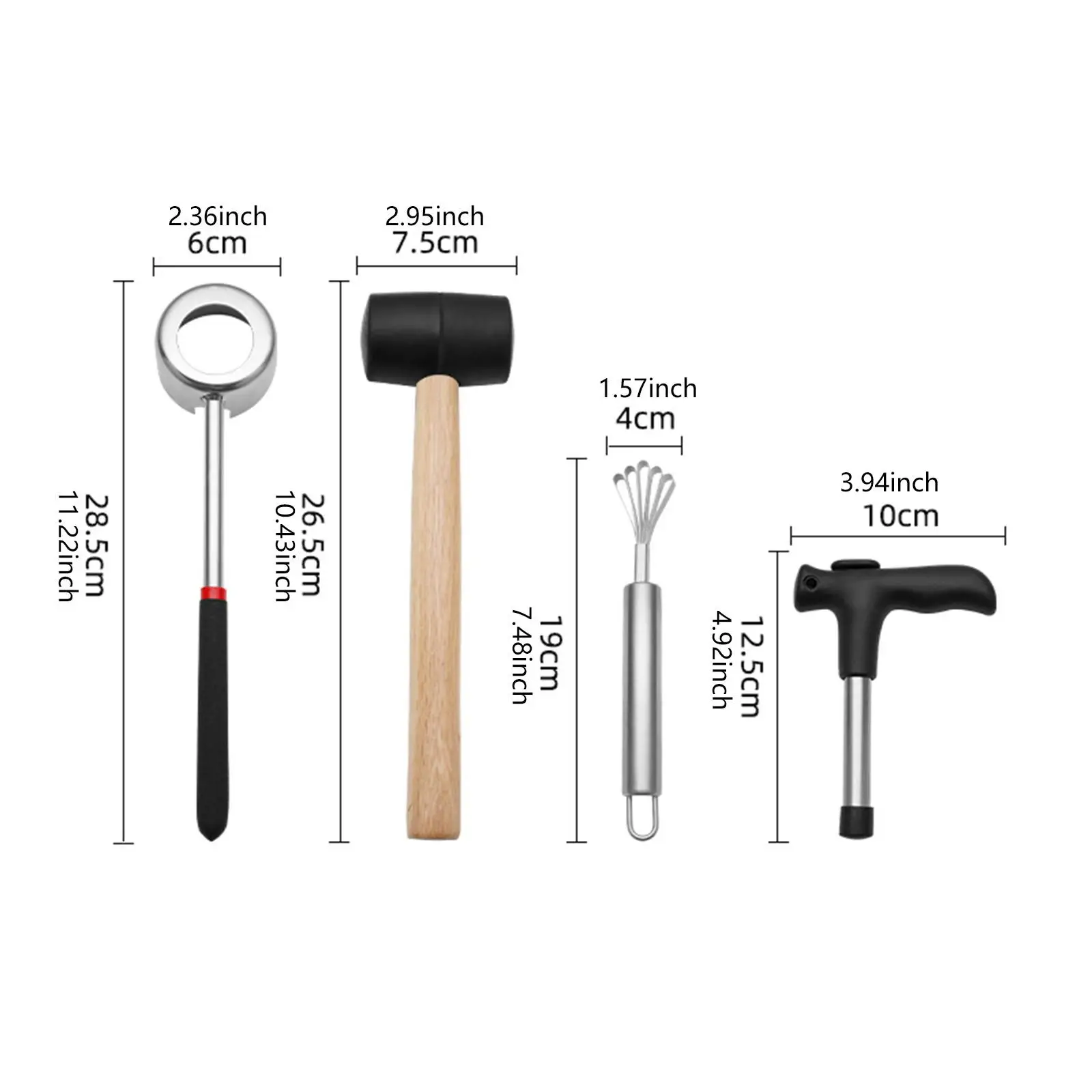 4x مجموعة أدوات فتاحة قشرة جوز الهند خفيفة الوزن ومتعددة الأغراض ومحمولة لحم جوز الهند فتاحة فواكه #6