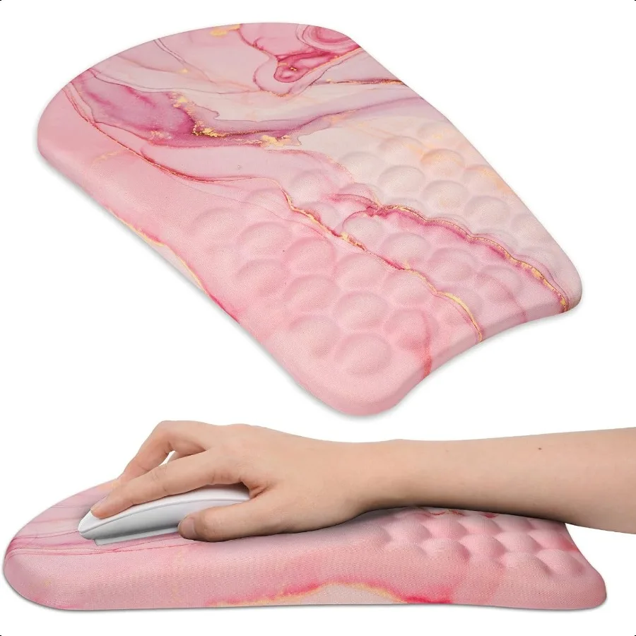 

Эргономичный коврик для мыши на запястье с массажным дизайном Подставка для запястья Обезболивающий коврик для мыши из пены с эффектом памяти Нескользящий коврик для мыши с полиуретановой основой и W