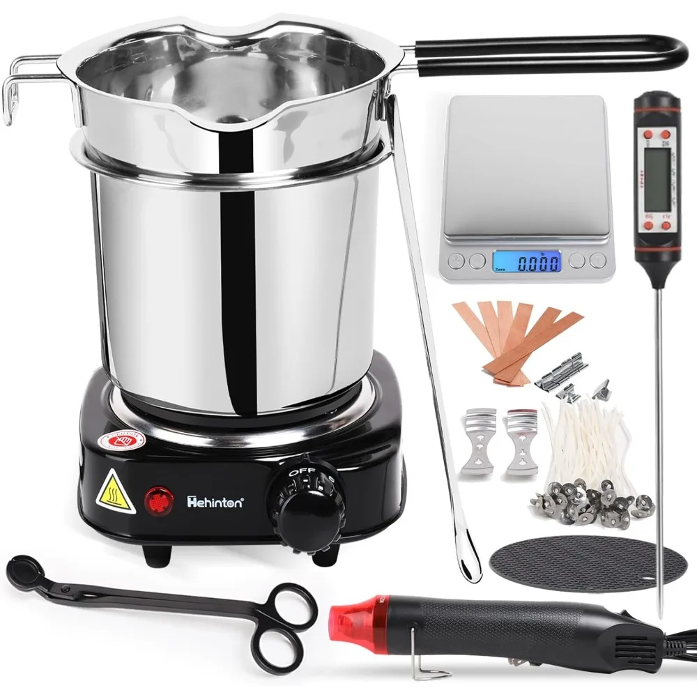 

Candle Making, Candle Making Kit for Beginners, DIY Kit with Electronic Scale, Heat Gun, Thermometer, Candle Trimmer