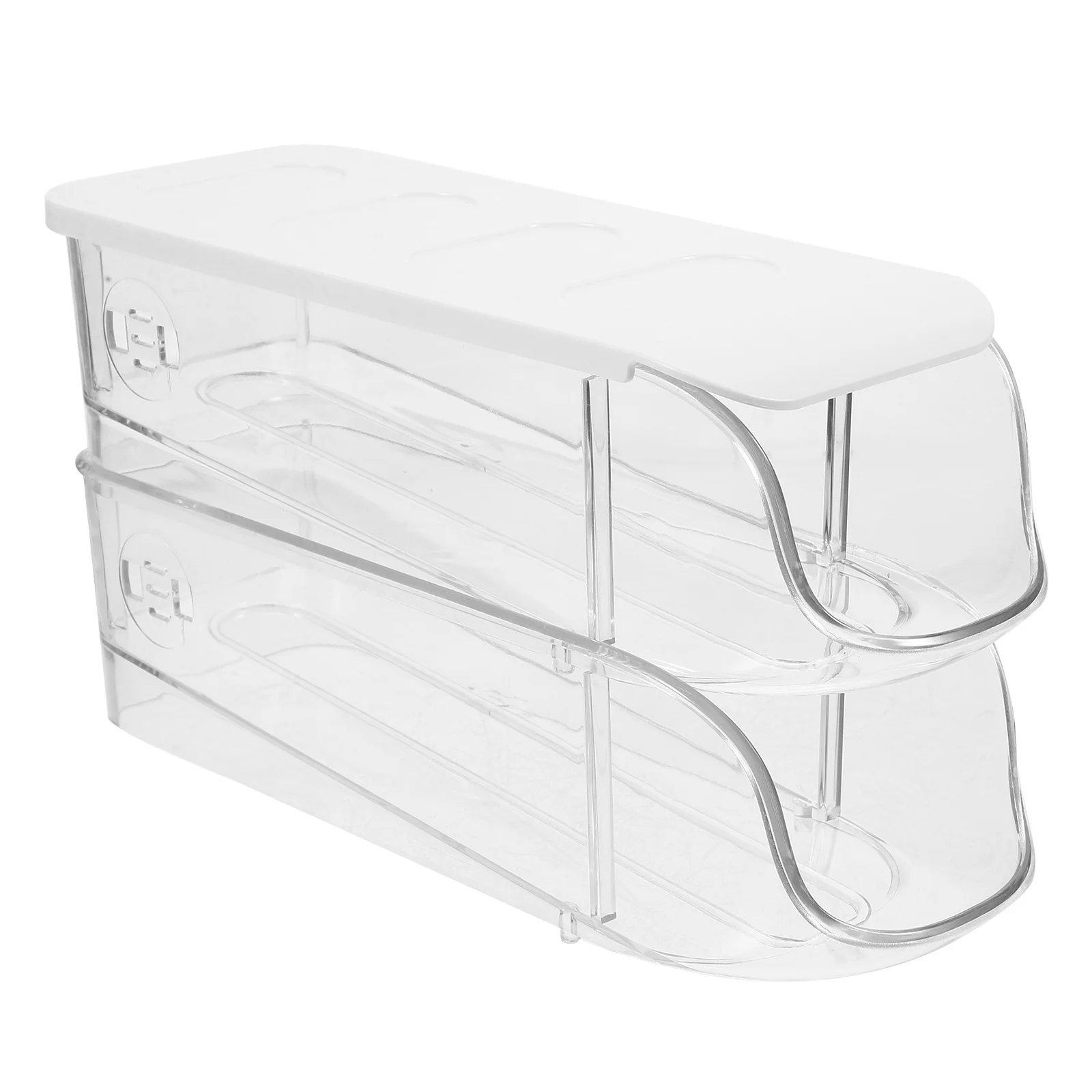 

2Pcs Drawer Style Egg Holder Refrigerator Organizer Large Capacity Stylish Simple Design Space Saving Kitchen Accessory