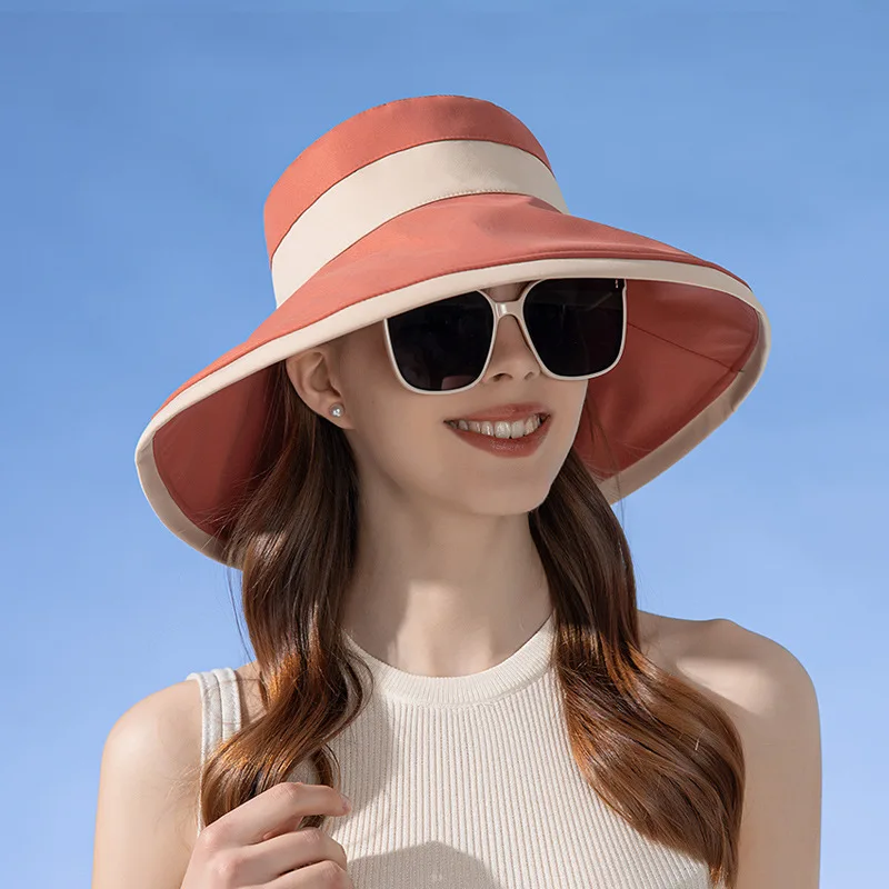 Panama Women\'s Fisherman Sun Pot Hat Sunscreen Beach Summer Hat Big Brim Fashion Bow Outdoor Cap H41
