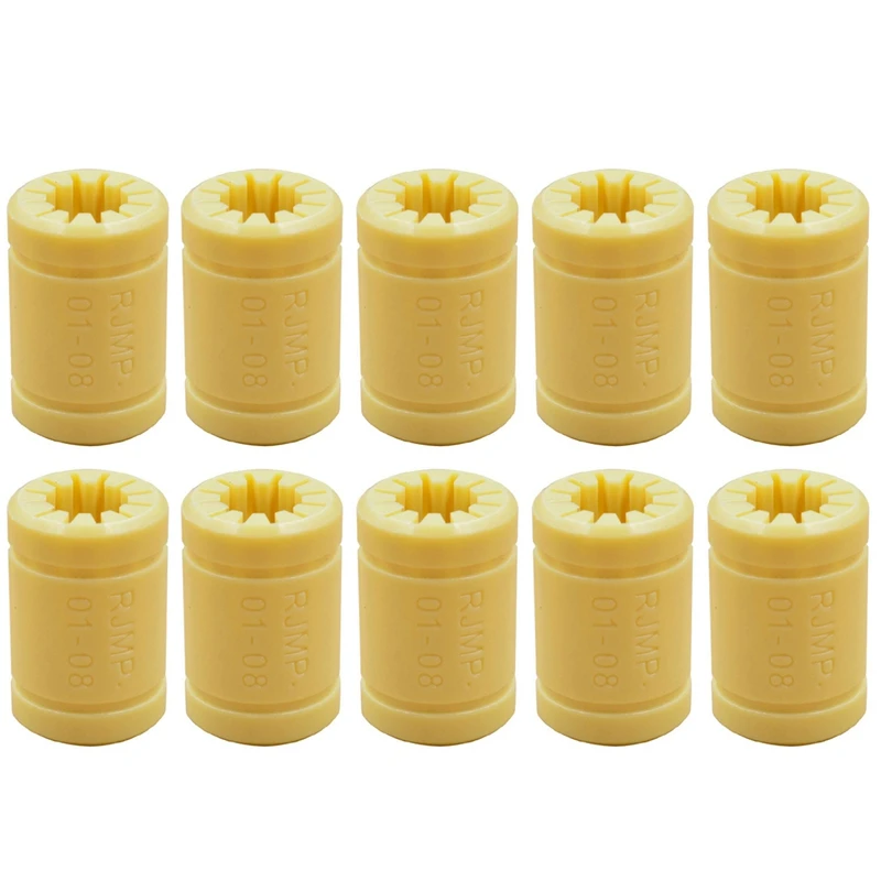 10 LM8UU 3D Printer Solid Polymer Bearing 8 Mm Shafts For Mendel 3D Printer Parts