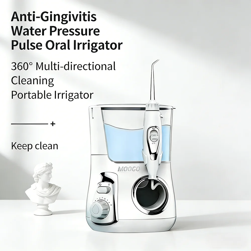 

Электрический ирригатор для полости рта 800 мл, 10 режимов, настольный, для ухода за зубами, для взрослых и пользователей ортодонтических аппаратов, 5 насадок