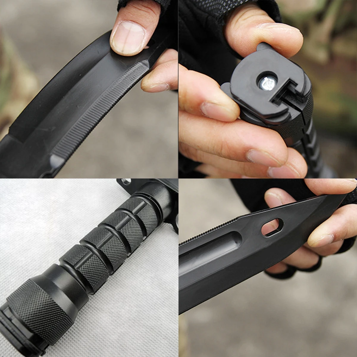 M9 Dagger knife  Model Tactical Rubber Knife for Gift Toy Army Fan Collect CS Game Military Training Outdoor Multi Tool Plastic