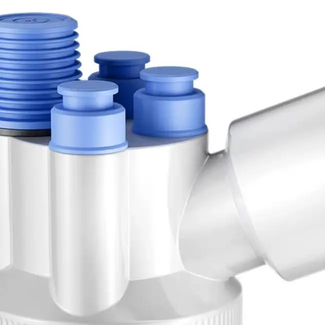 

3 Way Sink Drain Pipe Adapter With Magnetic Auto-Closure Triple Seal Leak Proof For Kitchen Dishwasher 50mm 75mm