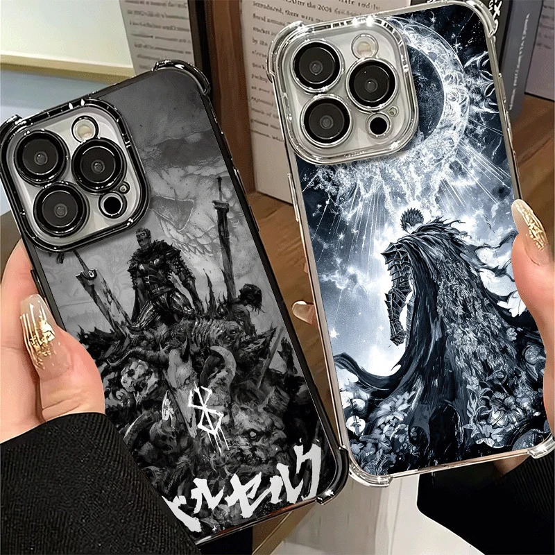 Coque de téléphone plaquée G-Guts B-Berserks Anime pour Xiaomi Poco X6 X7 X8 Pro Max X5 X3 M8 M7 M5S Redmi 15C 15 14C 13C 17T 15T 14T F8