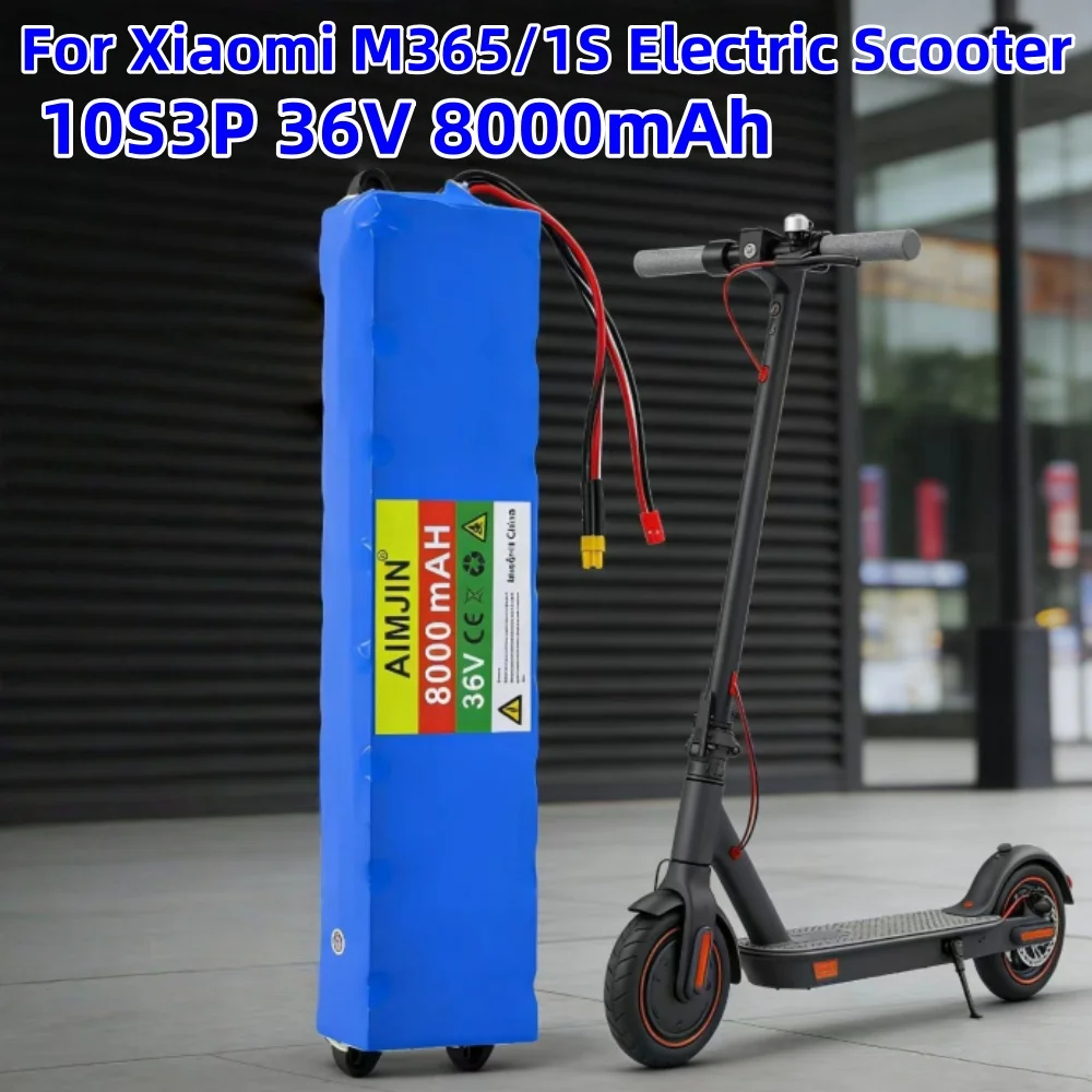 

36V 8Ah 10S3P lithium battery 500W same port 42V power battery pack with BMS suitable for Xiaomi M365 Electric skateboard