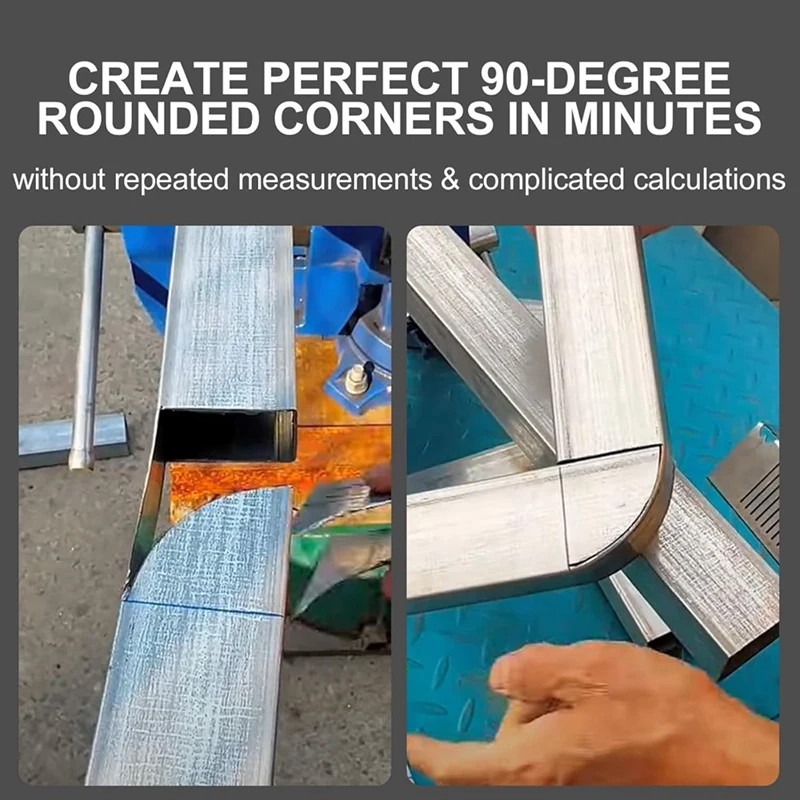 

2pcs Angle & Arc Marking Tool-Adjustable Linear Arc Dual-Purpose Scriber,Square Steel Pipe Bend Marking Tool-A26I