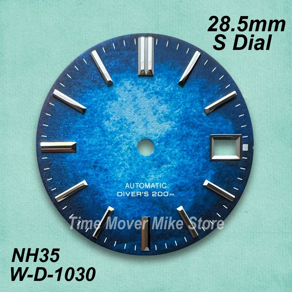 28.5mm 3D Printed S Logo Color Dial Suitable For NH35 Movement Suitable For 3/3.8 O'clock Watch Modification Accessories