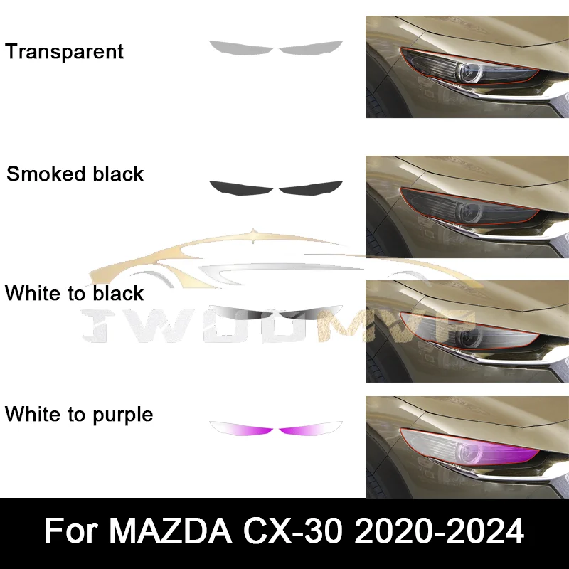

Прозрачная защитная пленка PPF из ТПУ для экстерьера автомобиля Mazda CX-30 2020-2024, защита от царапин, для фар, для тюнинга