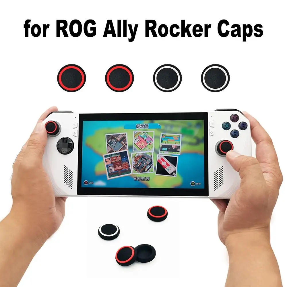 4/8pcs Silicone Joystick Cover Handheld Console Game Controller Stick Thumb Analog Grip Anti Slip Rocker Caps for Asus ROG Ally