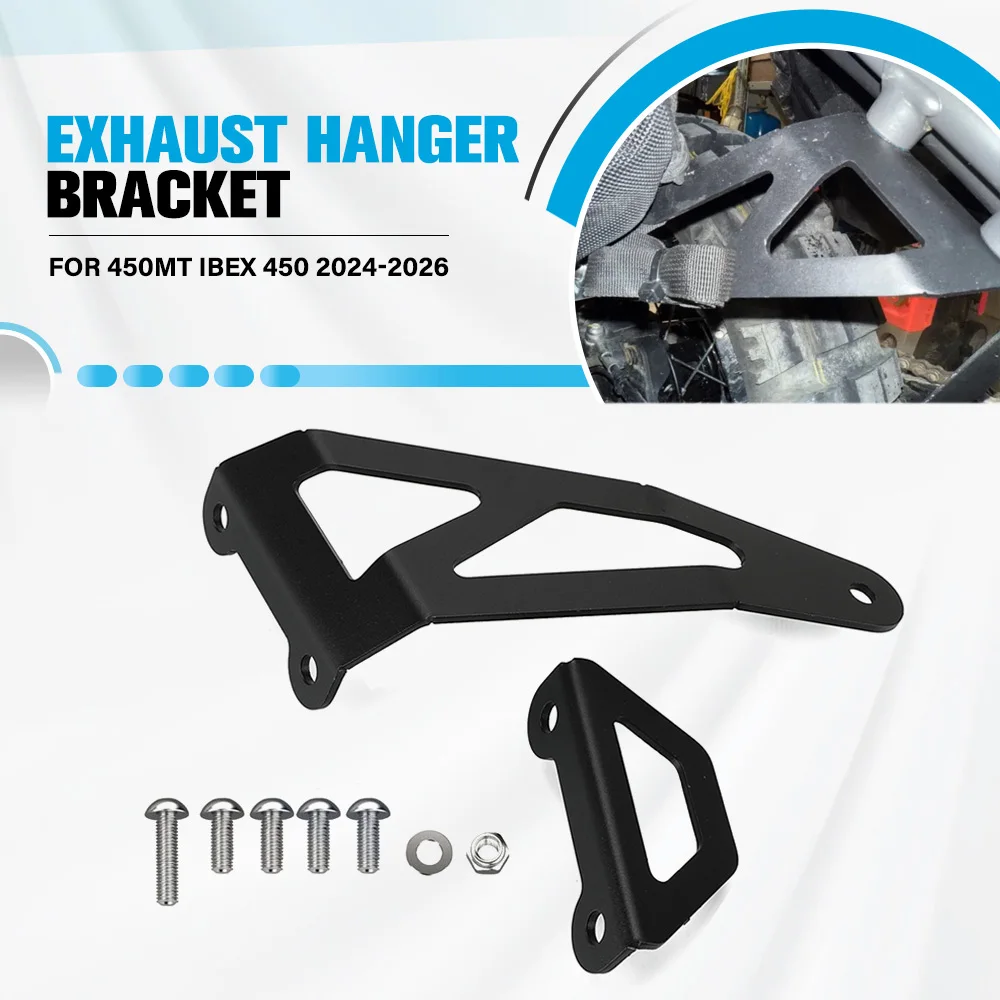 

For CFMOTO 450MT IBEX 450 MT450 2024 2025 2026 Ibex 450 450-MT Motorcycle Exhaust Hanger Bracket And Foot Peg Removes Bracket