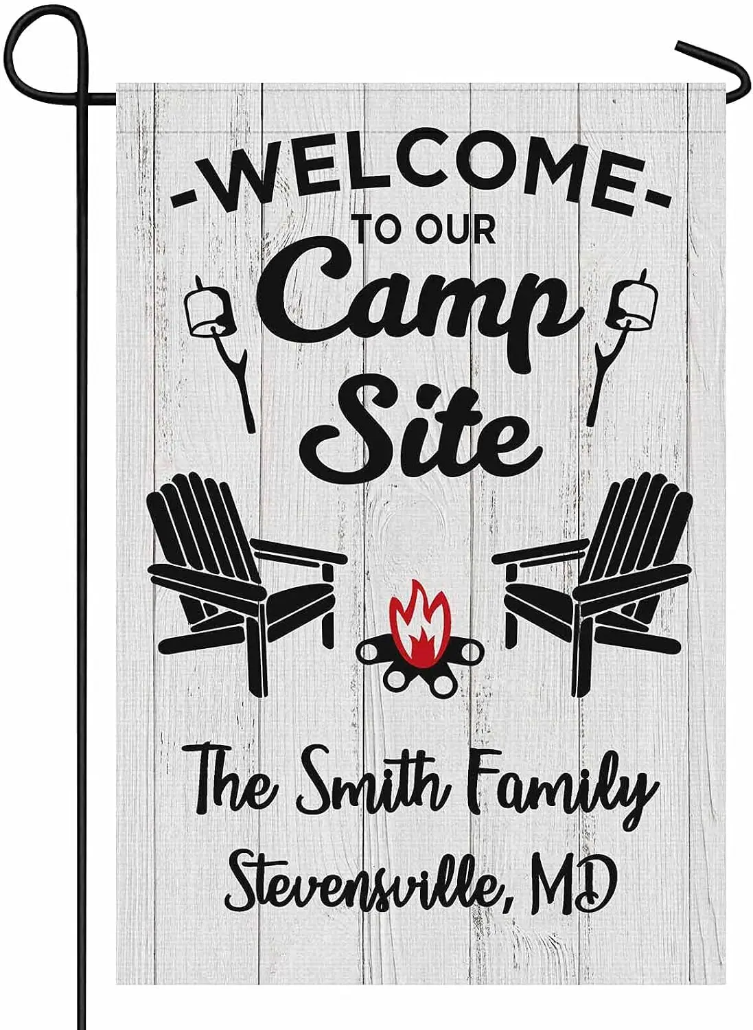 Personalized Camper Camping Garden Flag Welcome to Our Campsite Rv Flag for Outdoor Yard House Banner Home Lawn Welcome Deco jaa