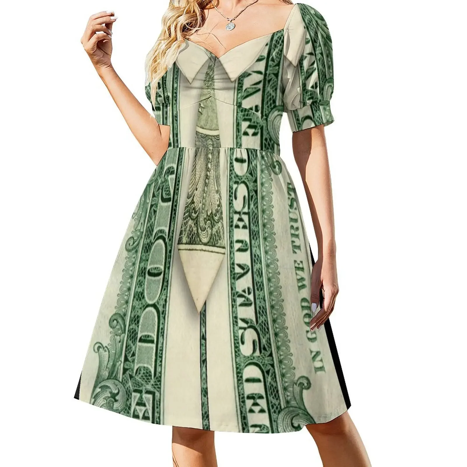 Origami SHIRT and TIE - One Dollar Bill (US) Sleeveless Dress elegant dress Dress