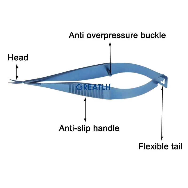 8.5cm Venus Scissors Ophthalmic Microsurgery Surgical Scissors Animal Experiment Tool Ophthalmic Instrument