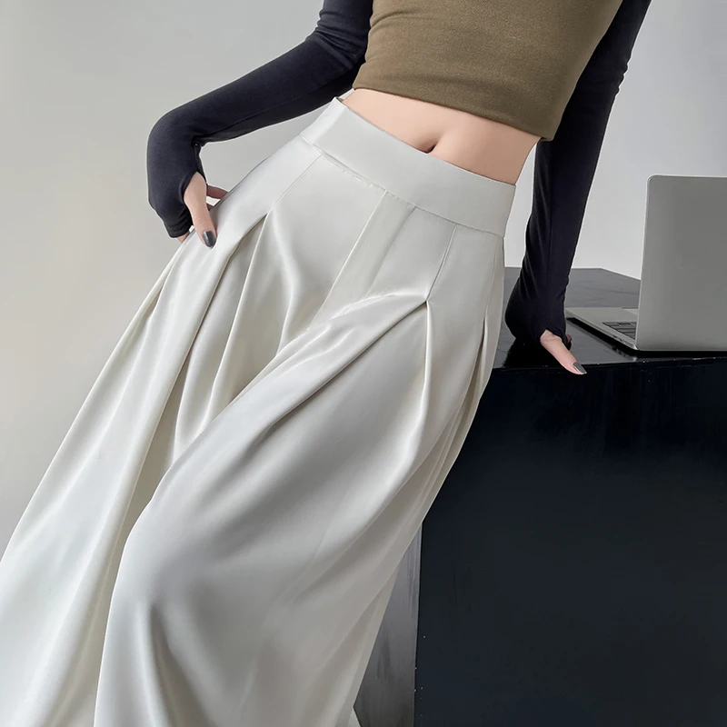 Office Lady Suit Pants for Women Spring Autumn New Fashion High Waist Wide Leg Pants Trousers Streetwear